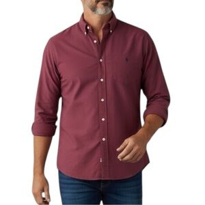 RALPH LAUREN Classic Fit Maroon Long Sleeve Shirt in 3XB — TRUE GENTLEMAN!!!